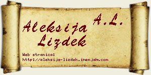 Aleksija Lizdek vizit kartica